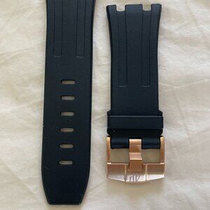 28MM AUDEMARS PIGUET RUBBER STRAP FOR 42MM ROYAL OAK OFFSHORE BLACK